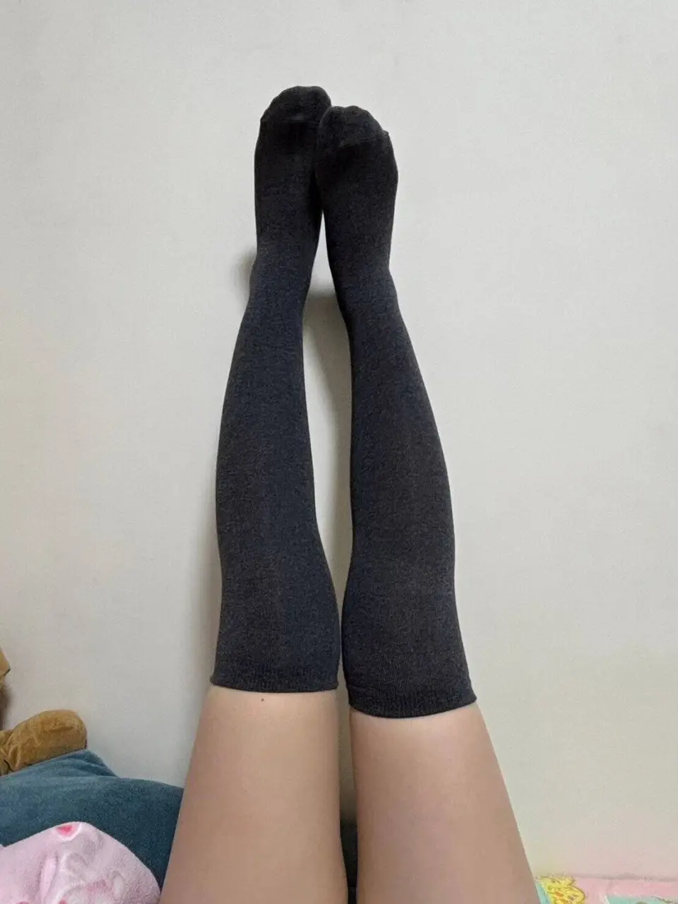 Winnie - Socks Fetish Gray Cotton Stockings
