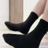 芸芸 － 原味襪子 日常襪子 黑色中筒襪