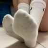 芸芸 － 原味襪子 Nike 白色小腿襪 厚底