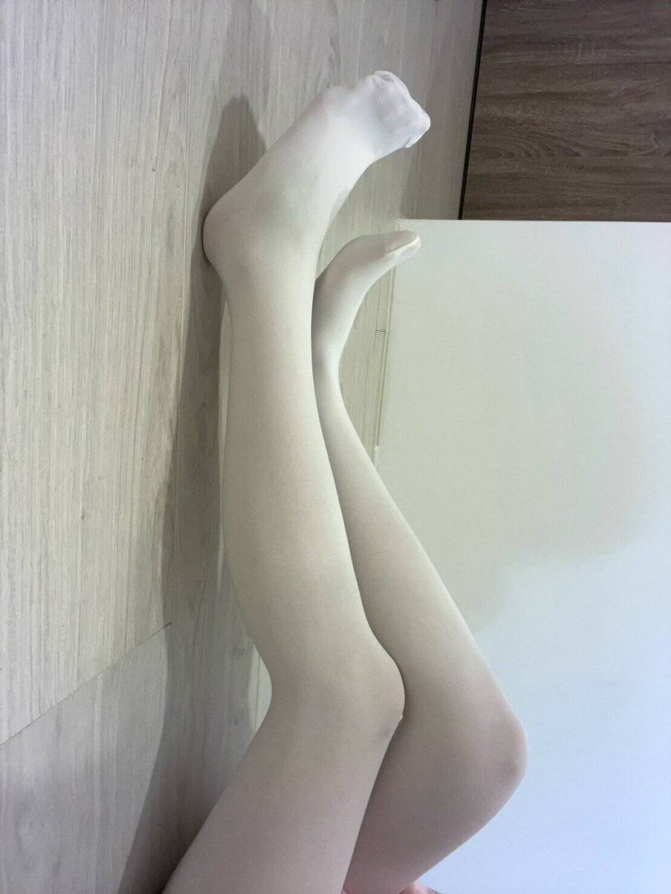 芸芸 － 原味襪子 白色褲襪 舞蹈襪