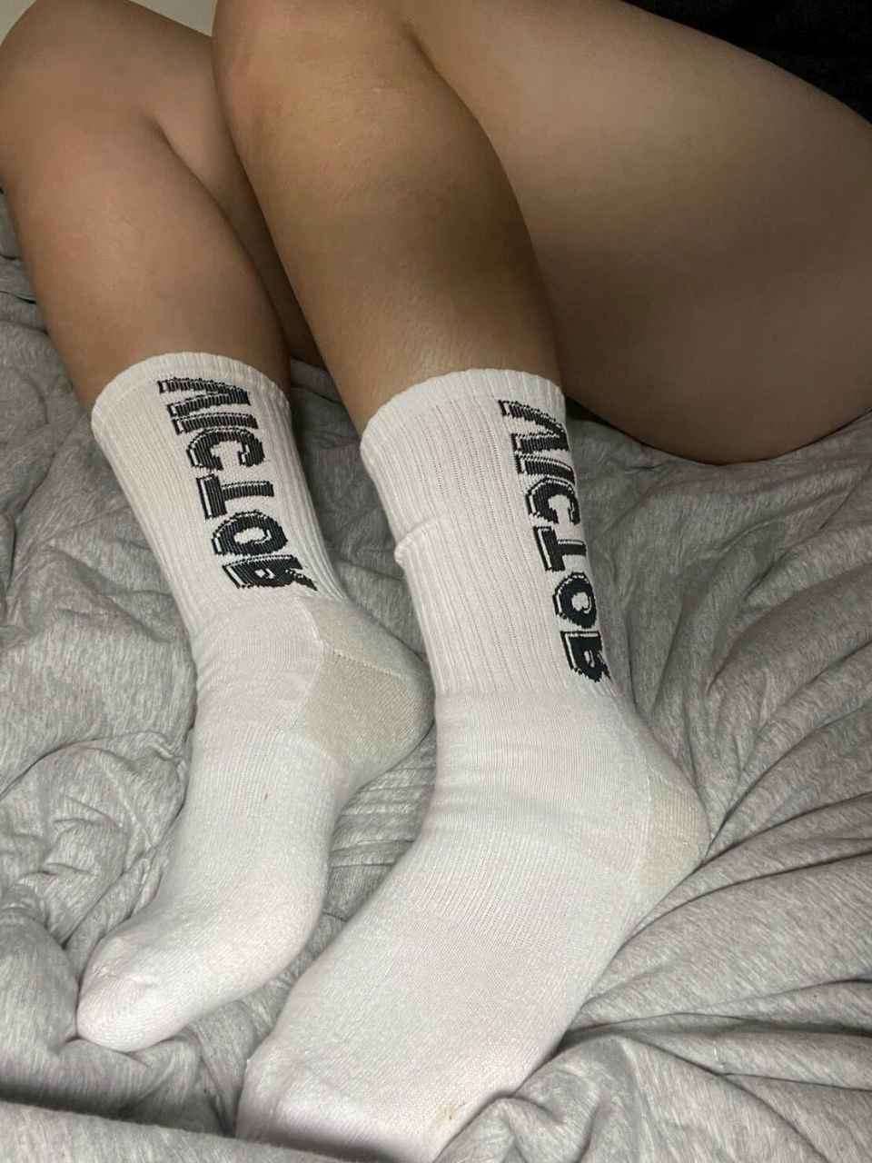 Momo - Worn Socks Victor Badminton Socks - Logo Plus Cushioned