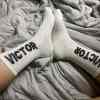 Momo - Worn Socks Victor Badminton Socks - Logo Plus Cushioned