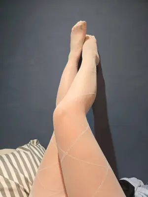 凜蒼 － 原味襪子 金蔥白色絲襪 白絲 透絲