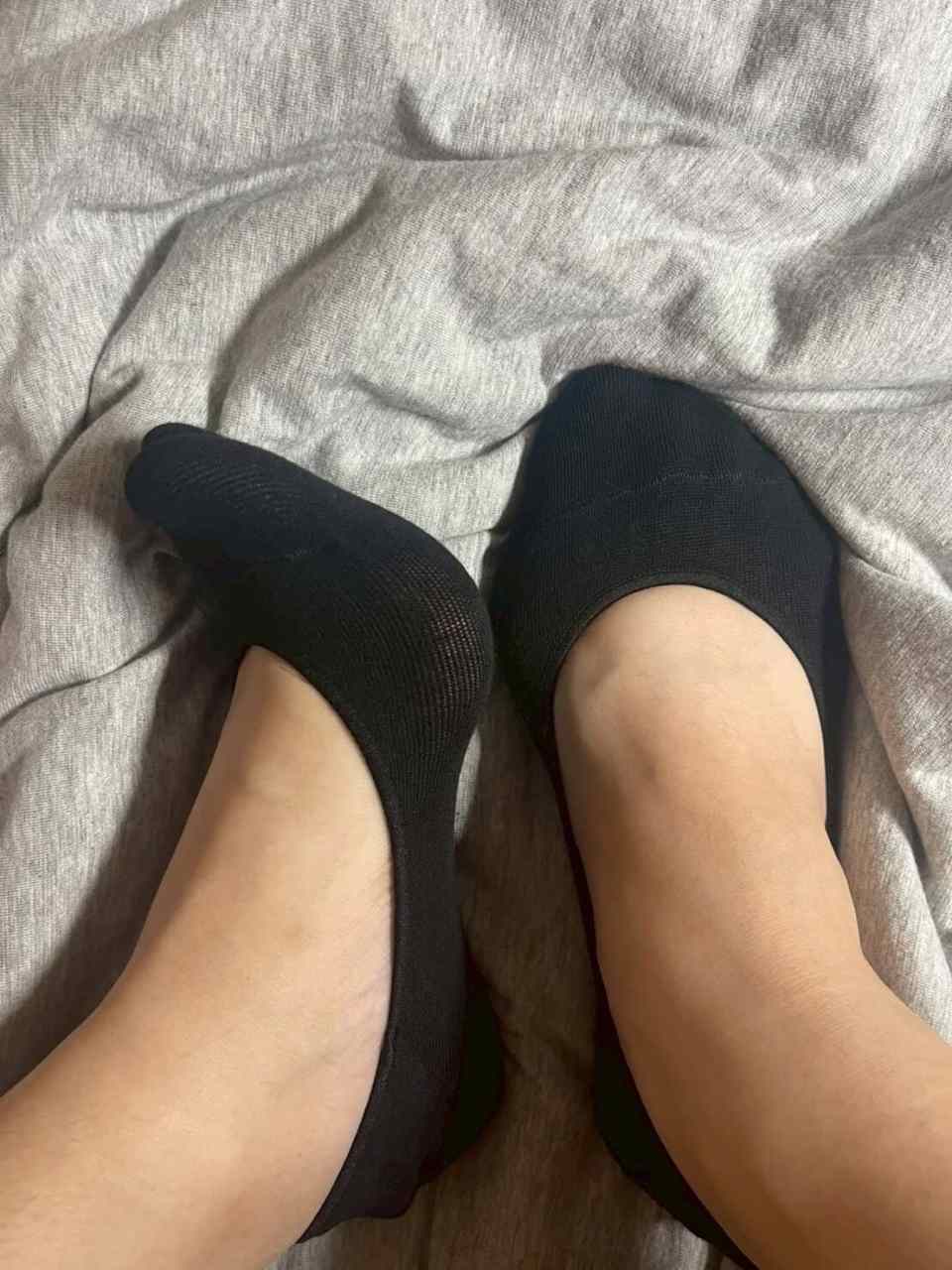 Momo - Worn Socks Black Peds Socks