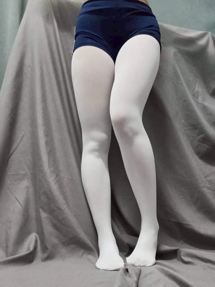 悅悅 － 原味襪子 舞蹈襪 白色褲襪