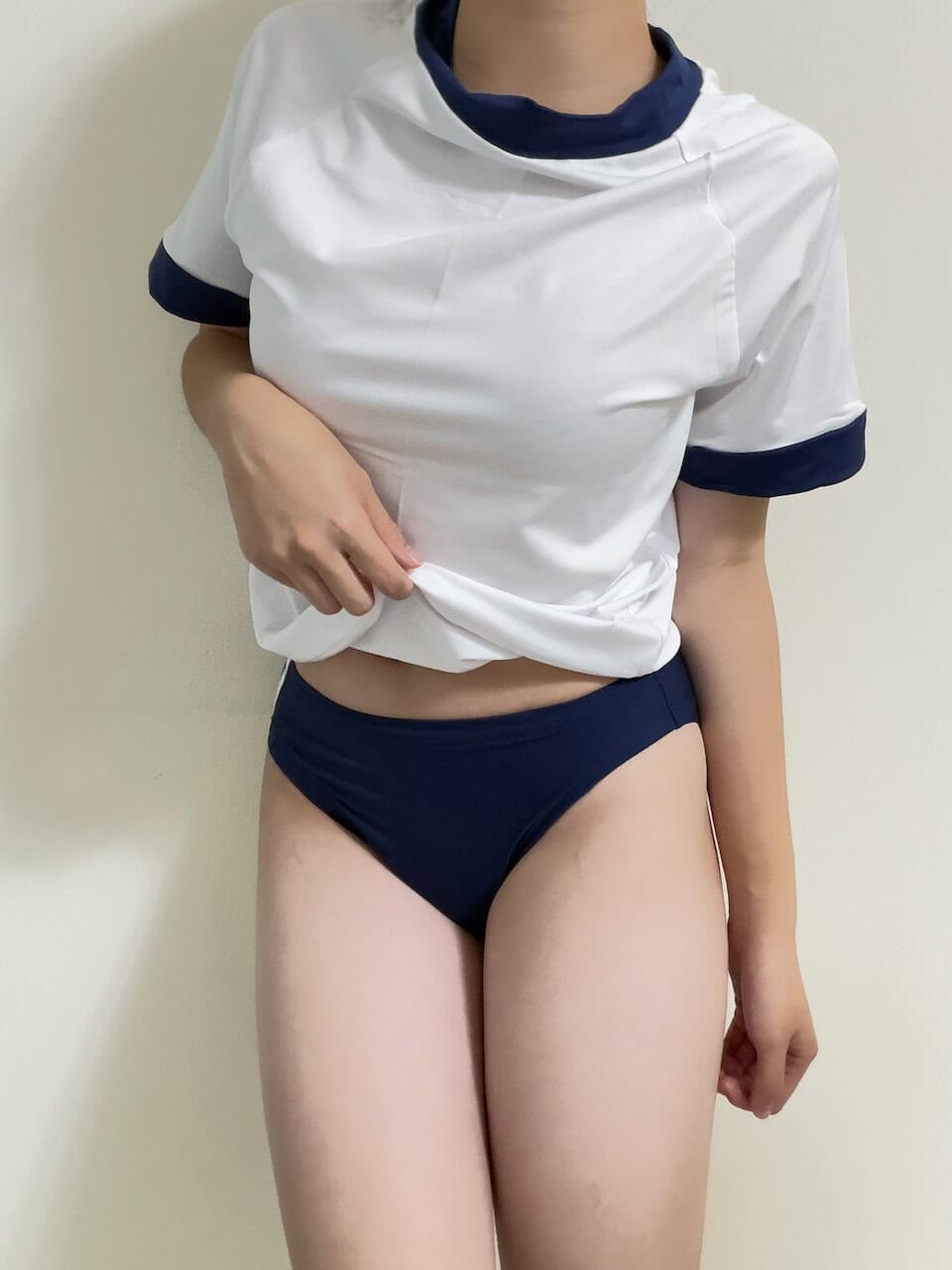 Yun – Worn Bodysuit Japanese School Gym Uniform – Long Top, Bloomers