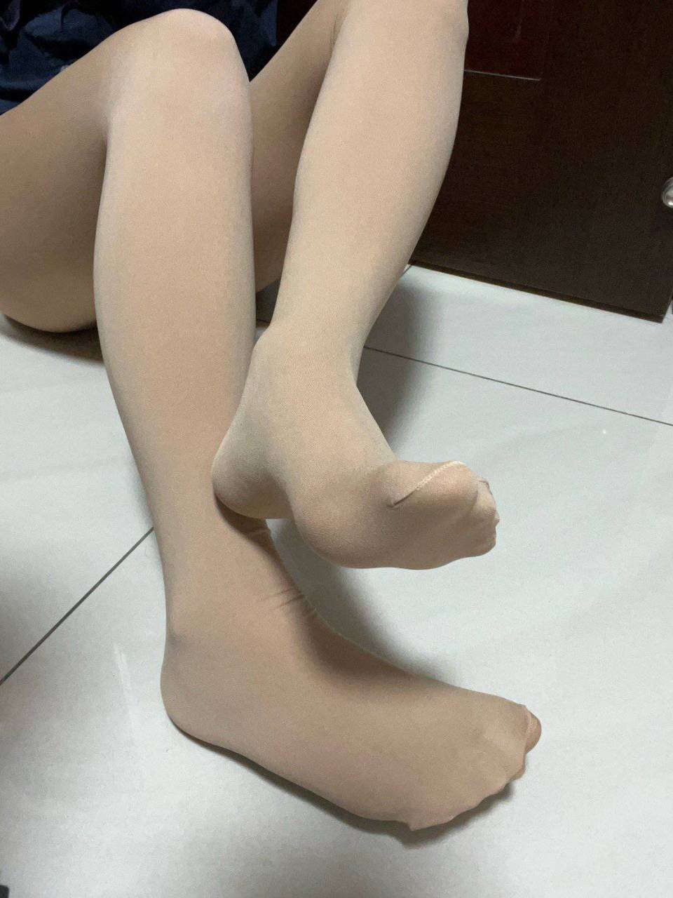 暮然 － 原味襪子 膚色褲襪 厚絲