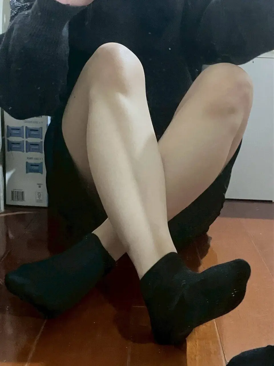 木易 － 原味襪子 黑色短襪