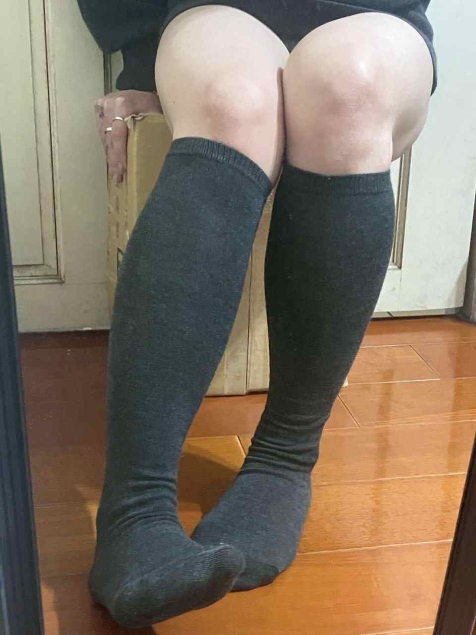 S02700403 Mowe - Worn Socks Gray Knee Socks Uniform Socks
