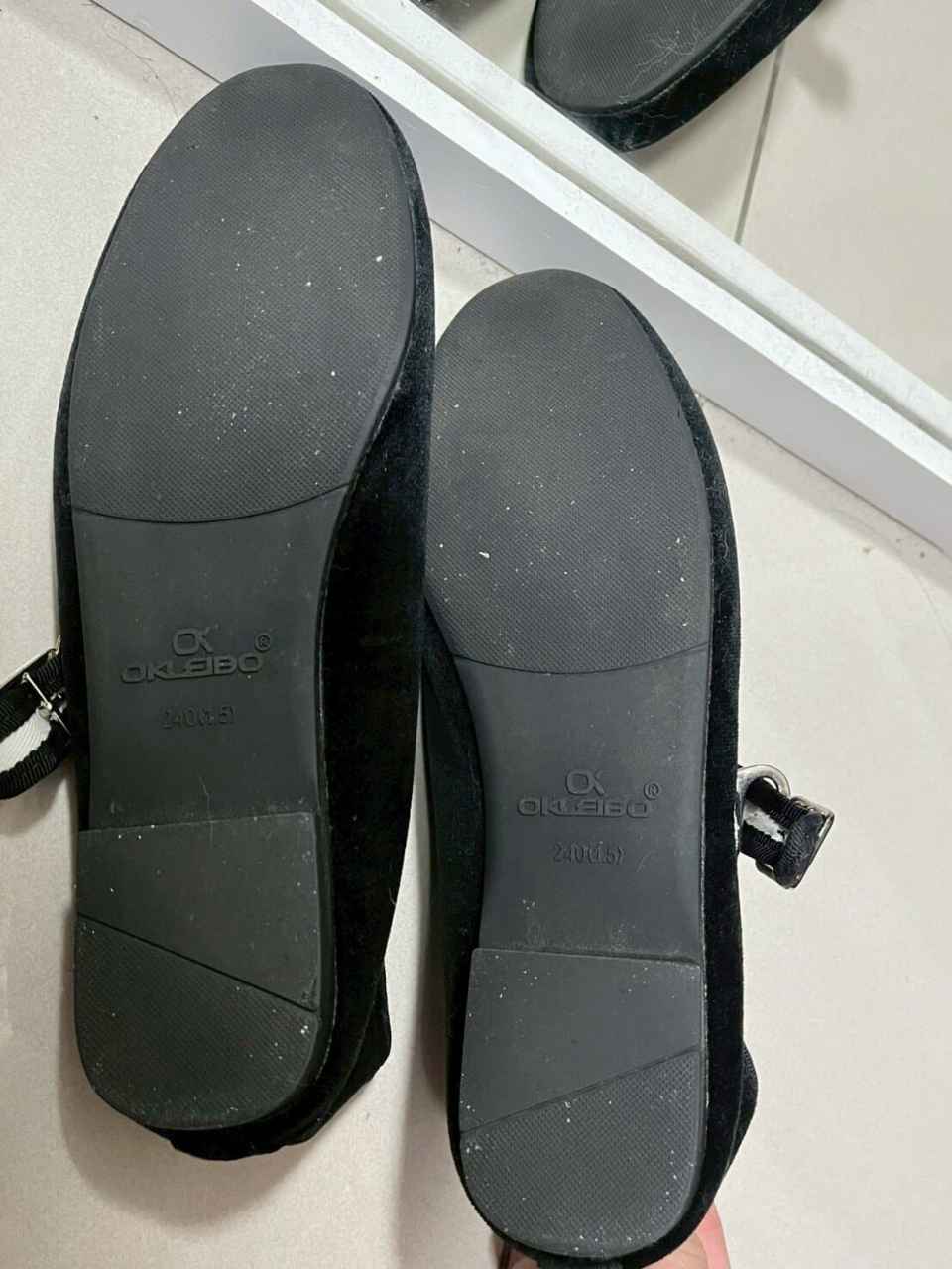 暮然 － 原味鞋子 黑色 絨布面 瑪莉珍小皮鞋