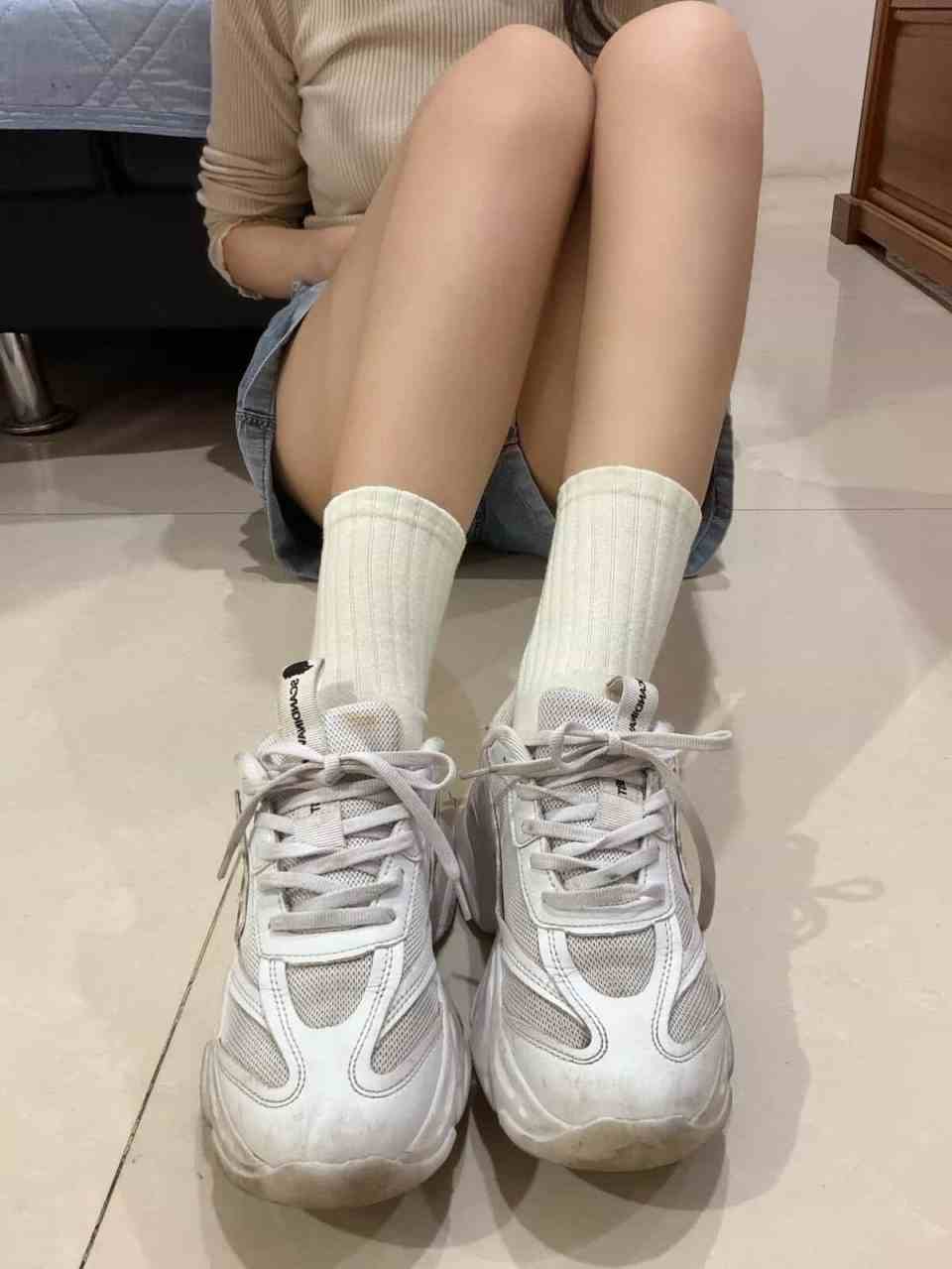妍妍 － 原味鞋子 北歐小刺蝟 FLOW608 老爹鞋 白色 23cm
