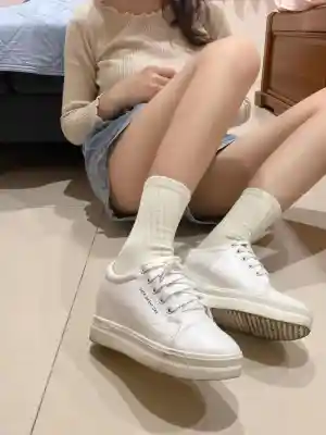 妍妍 － 原味鞋子 白色增高鞋 板鞋 23cm