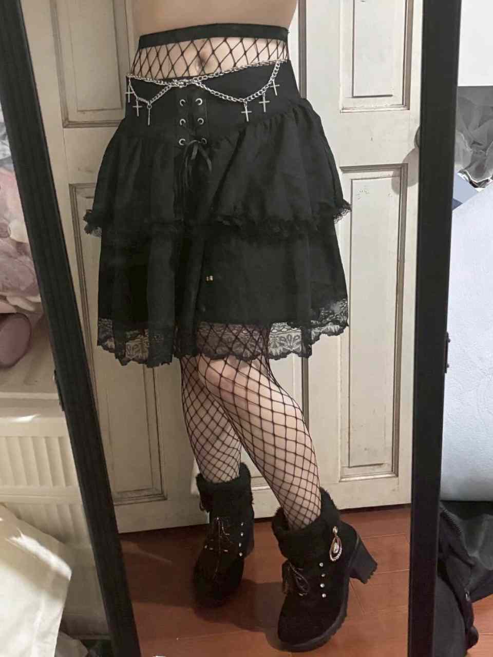 木易 － 原味鞋子 厚底毛毛高跟鞋 24cm