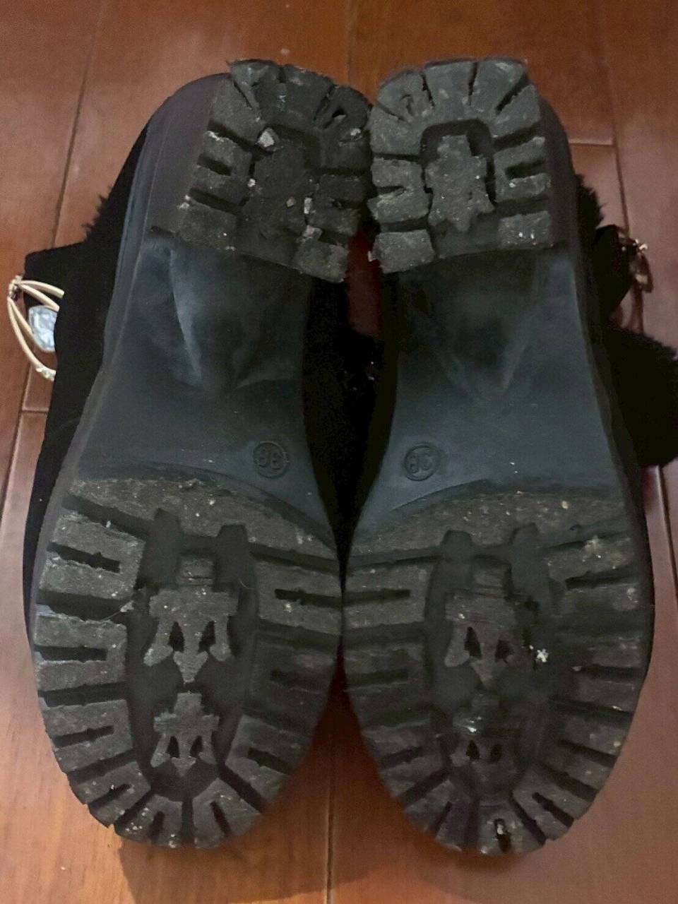 木易 － 原味鞋子 厚底毛毛高跟鞋 24cm