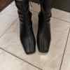 Ciao - Worn Black Leather Ankle Boots 25cm