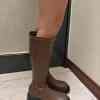 Ciao - Worn Brown Knee-High Boots 25cm