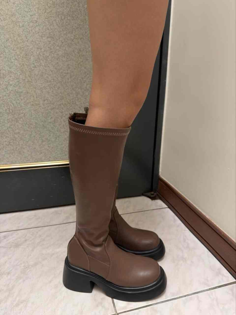 Ciao - Worn Brown Knee-High Boots 25cm