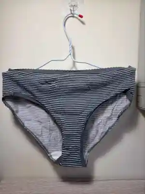 Ciao - Worn Gray Stripe Cotton Panties