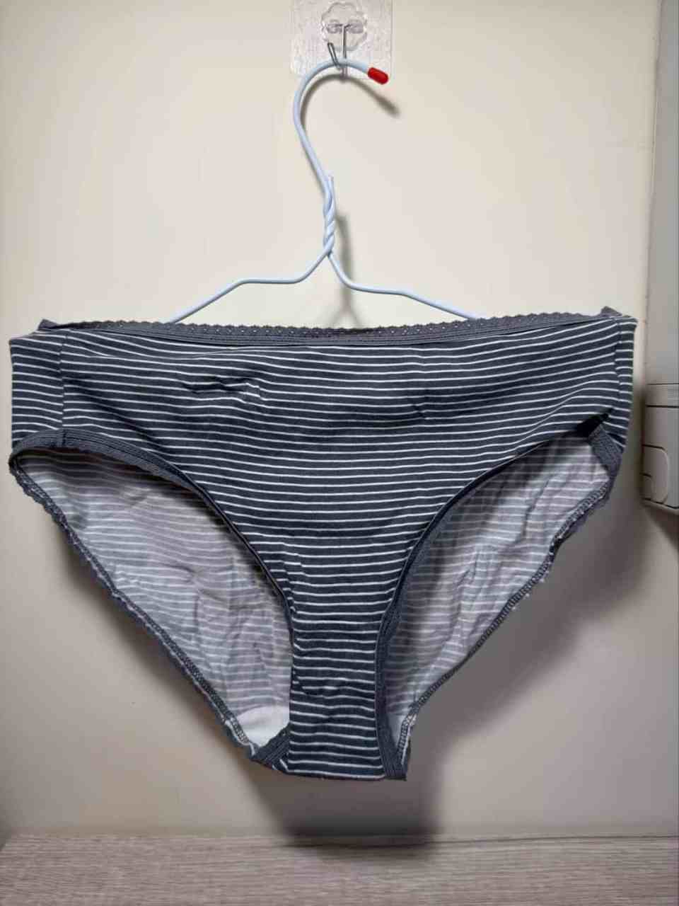 P02900103 Ciao - Worn Gray Stripe Cotton Panties