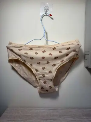 喬喬 － 原味內褲 熊熊圖案 鵝黃色棉質內褲