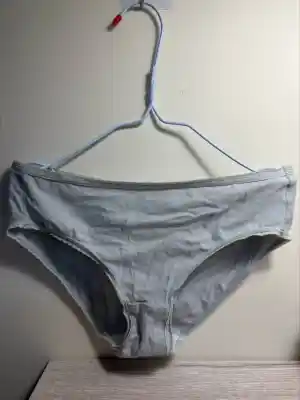 Ciao - Worn Panties Solid Blue Cotton Panties