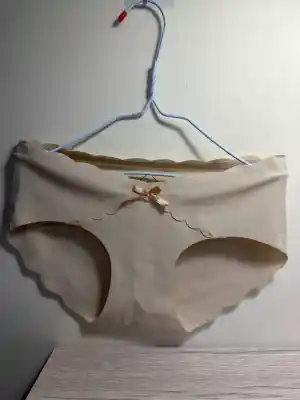喬喬 － 原味內褲 灰色蕾絲緞帶 透網紗內褲